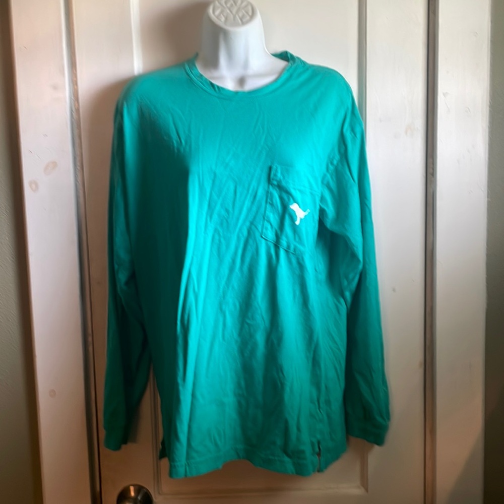 Turquoise Victoria Secret Pink Tee